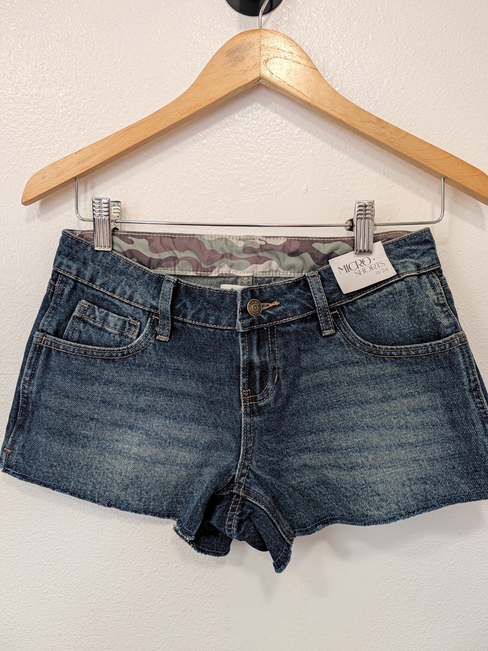 Women's Dark Wash Denim Micro Jean Shorts